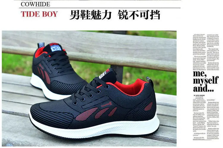 2025 new spring trend sports men's shoes Lace-up thick sole casual fashion shoes Large size Wear skid resistance - AMULET RING STORE