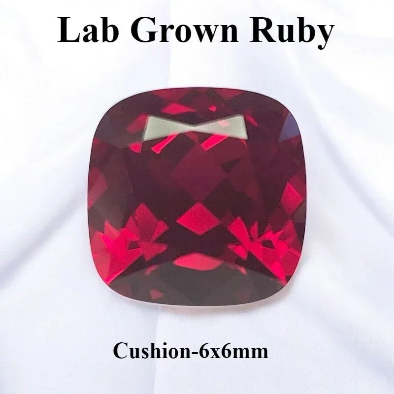 Lab Grown Ruby Pigeon Blood Red Color For Jewelry Diy Making Main Materials Selectable Certificate