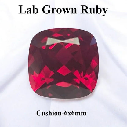 Lab Grown Ruby Pigeon Blood Red Color For Jewelry Diy Making Main Materials Selectable Certificate