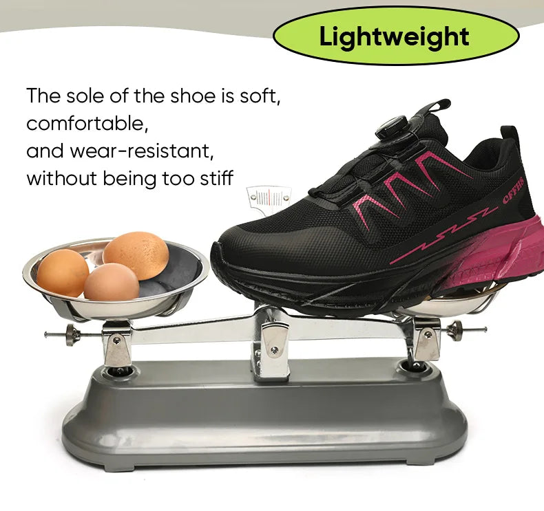 New women's anti-puncture anti-smash breathable fashion safety protection shoes - AMULET RING STORE