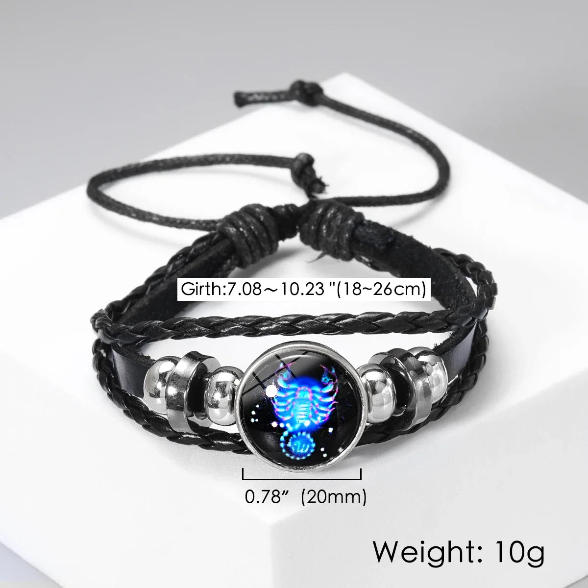 12 Constellation Zodiac Sign Charm Luminous Bracelets Men Women Vintage Multilayer Wrap Leather Bracelet Gift pulsera hombre