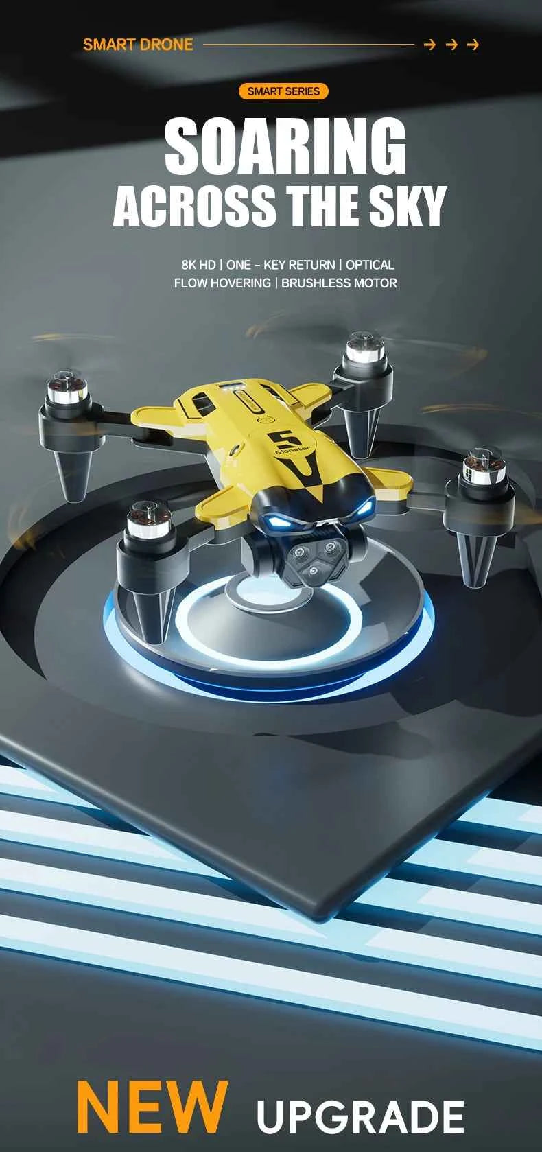 M5 Drone Professional 8K With Wide Angle Three Camera Obstacle Avoidance GPS 5G Optical Flow Positioning Brushless Rc Quadcopter