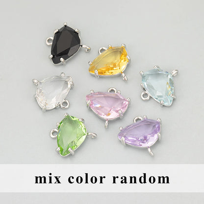 GUFEATHER ME92,jewelry accessories,18k gold rhodium plated,copper,glass,hand made,charms,diy pendants,jewelry making,6pcs/lot - AMULET RING STORE