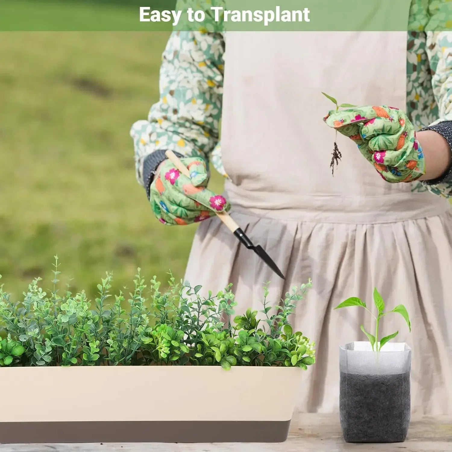 100PCS Breathable Plant Nursery Bags Biodegradable Grow Pots Fabric Seedling Containers Home Gardening Essentials - AMULET RING STORE