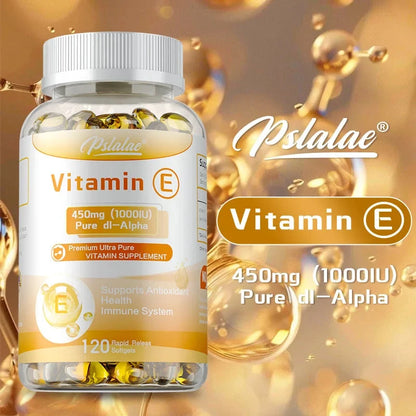 Vitamin E - Reduces Fine Lines and Wrinkles, Increases Skin Elasticity, Supports Anti-aging, Improves Skin Hydration, Eye Health - AMULET RING STORE