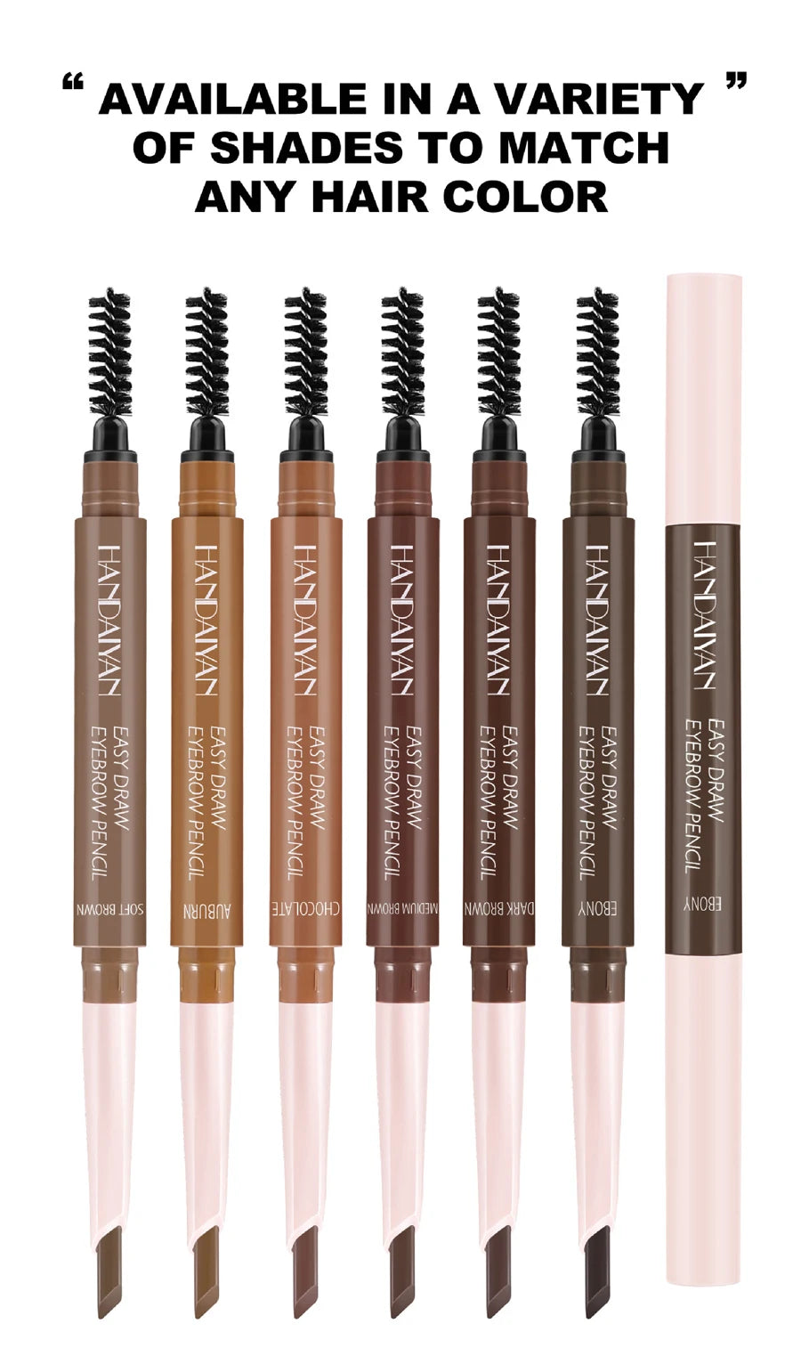 Eyebrow Cosmetics Pencil Waterproof Double-headed Eyebrow Tattoo Natural Long Lasting Makeup Paint Wild Eyebrow Pencil - AMULET RING STORE