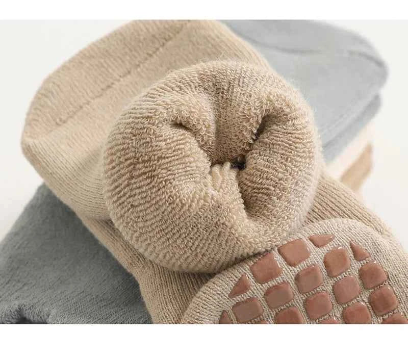 3 Pairs Winter Warm Newborn Baby Girls And Boys Anti-Slip Socks Toddler Cute Cartoon Floor Wearing Accessories - AMULET RING STORE