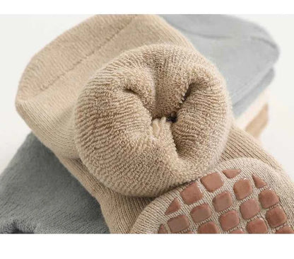 3 Pairs Winter Warm Newborn Baby Girls And Boys Anti-Slip Socks Toddler Cute Cartoon Floor Wearing Accessories - AMULET RING STORE