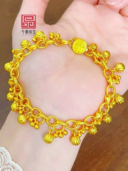 Reaped light luxury bracelet 24K gold, women, AU999 banquet occasions, elegant standard - AMULET RING STORE