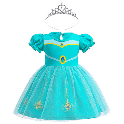 2024 Toddler Girl Princess Dress Toy Kids Clothes Christmas Halloween Woody Alice Jessie Belle Mermaid Infants Party Ball Gowns