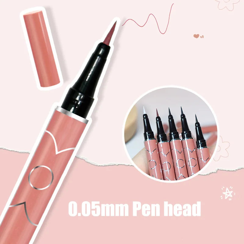4 Colors Black Matte Liquid Eyeliner Waterproof Lasting Colorful Red Brown Quickily Drying Eyeliner Pencil Eyes Makeup Cosmetics - AMULET RING STORE