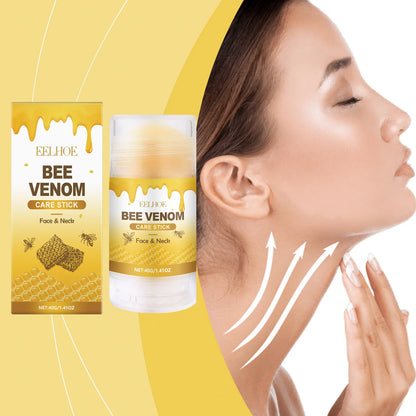 EELHOE Bee Venom Brightening Face and Neck Cream Stick Moisturizing Facial Skin Firming Rejuvenation Neck Lift Stick Cream 40g