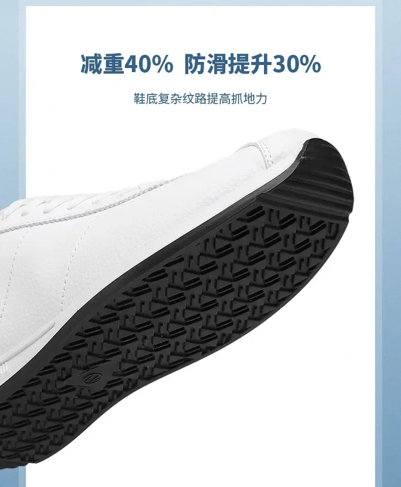 Leisure Running Summer Fashion Anti Slip Mountaineering PU Leather Sports Shoes Tennis Trend Hot Selling Men White Flat Shoes - AMULET RING STORE