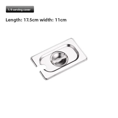 Stainl Steel Rectangular Covered Small Seasoning Box Food Container Thermal Rectangular Basin for Restaurant Kitchen - AMULET RING STORE