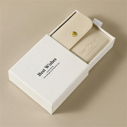 2Pcs Paper Jewelry Box PU Packaging Bag Set Necklace Bracelet Earrings Storage Gift Box High-end Jewelry Organizer Case Joyero - AMULET RING STORE