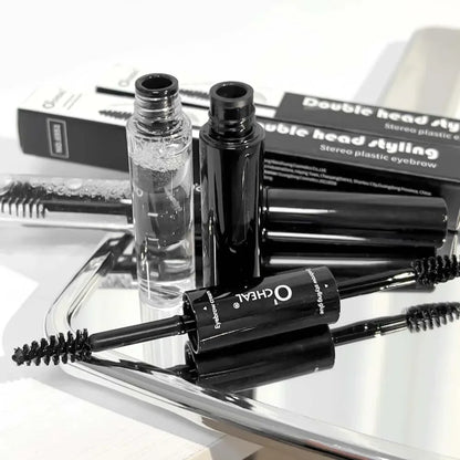 Double-ended Black Brown Dye Eyebrow Styling Gel Waterproof Lasting Wild Brow Tint Wax Transparent Liquid Brows Cream Cosmetics - AMULET RING STORE