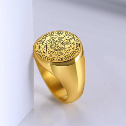 New 2025 Seal of The Seven Archangels Viking Ring Secret of Universe Rings for Men