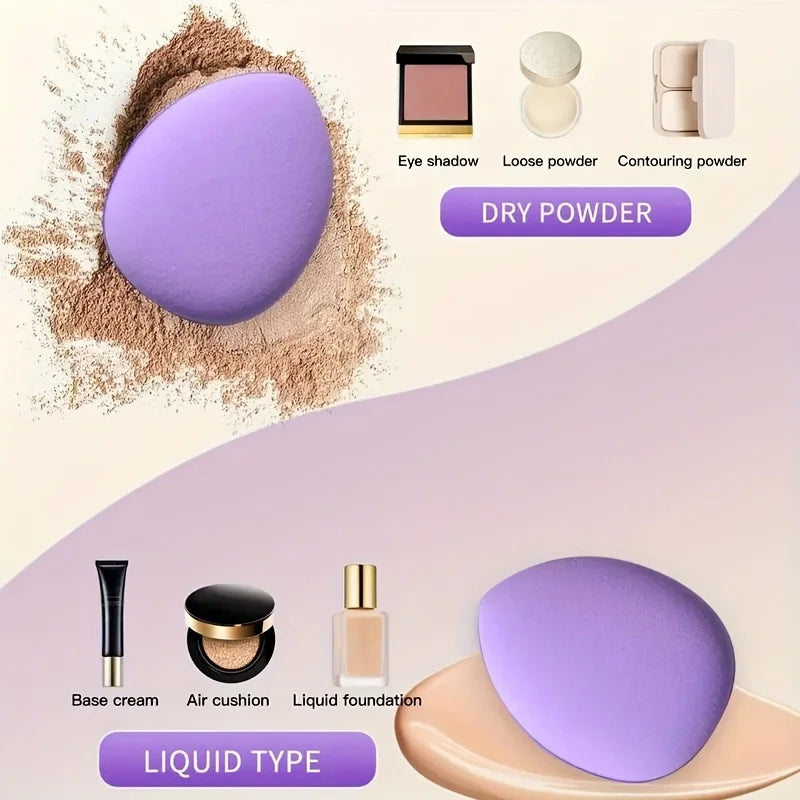 8/20Pcs Eye Makeup Brush Set Portable Soft Makeup Tool Eyeshadow Blending Detail Cosmetics Brush Kit with Makeup Egg Powder Puff - AMULET RING STORE