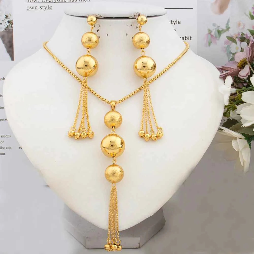 Fashion Women Necklace Bracelet Earrings Ring Dubai Jewelry Sets African Elegant Jewellery Set Bridal Wedding Party Gift