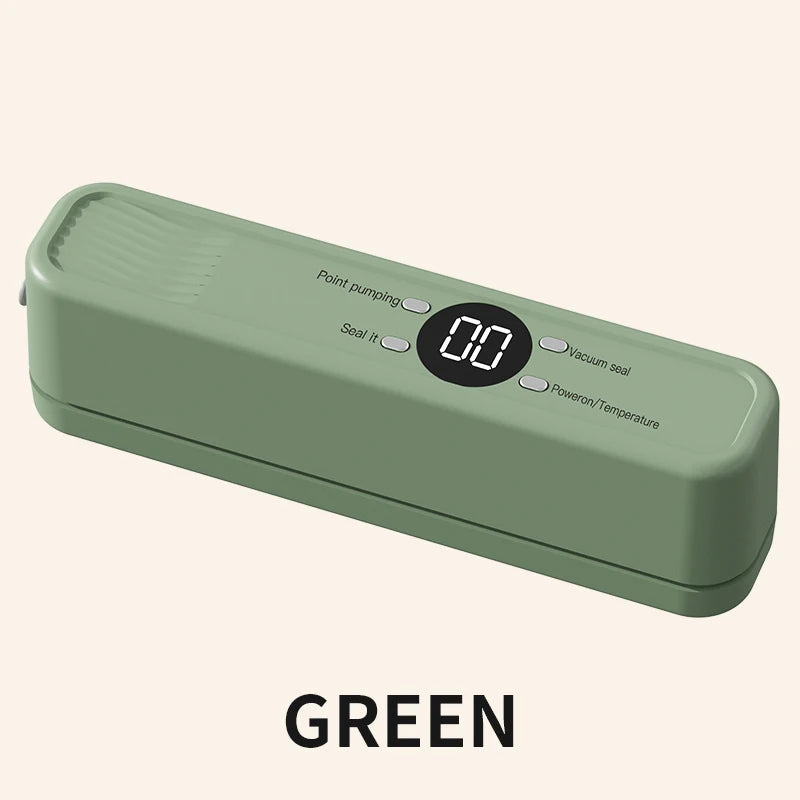 Wireless Vacuum Sealer Machine - 60KPA Powerful Suction, Portable Food Saver with 3 Temperature Levels,External Pumping Function - AMULET RING STORE