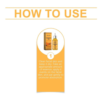 EELHOE Turmeric Essence Oil 30ml Shrink Pores Deep Moisturizing Hydration Repair Damaged Skin Facial Body Massage Oil Skin Care