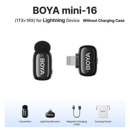 BOYA BOYA Mini Wireless Lavalier Microphone for iPhone 15/16 Android Phone USB-C Devices for Live Streaming Video Recording Vlog
