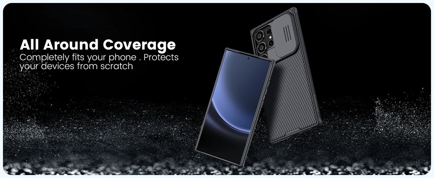 Nillkin Case For Samsung Galaxy S25 S24 S23 S22 Ultra Plus FE A55 A35 Slide Pro Camera Slim Rugged Phone Thin Shockproof Cover - AMULET RING STORE