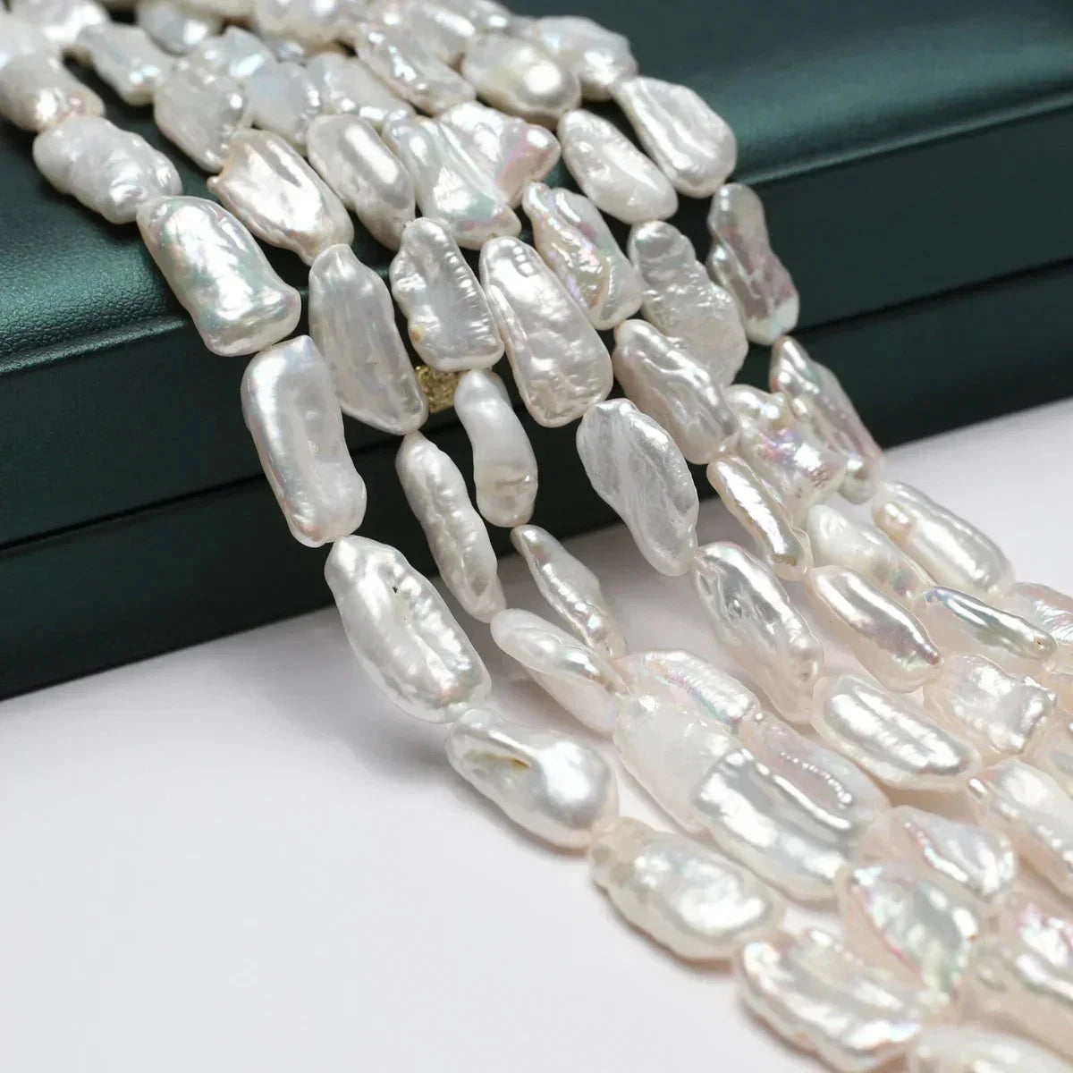 7x18-8x20mm 4A Uniform Size Natural Freshwater Pearl Baroque Pipa Bead Women Gift Jewelry Make DIY Necklace Bracelet Accessories - AMULET RING STORE