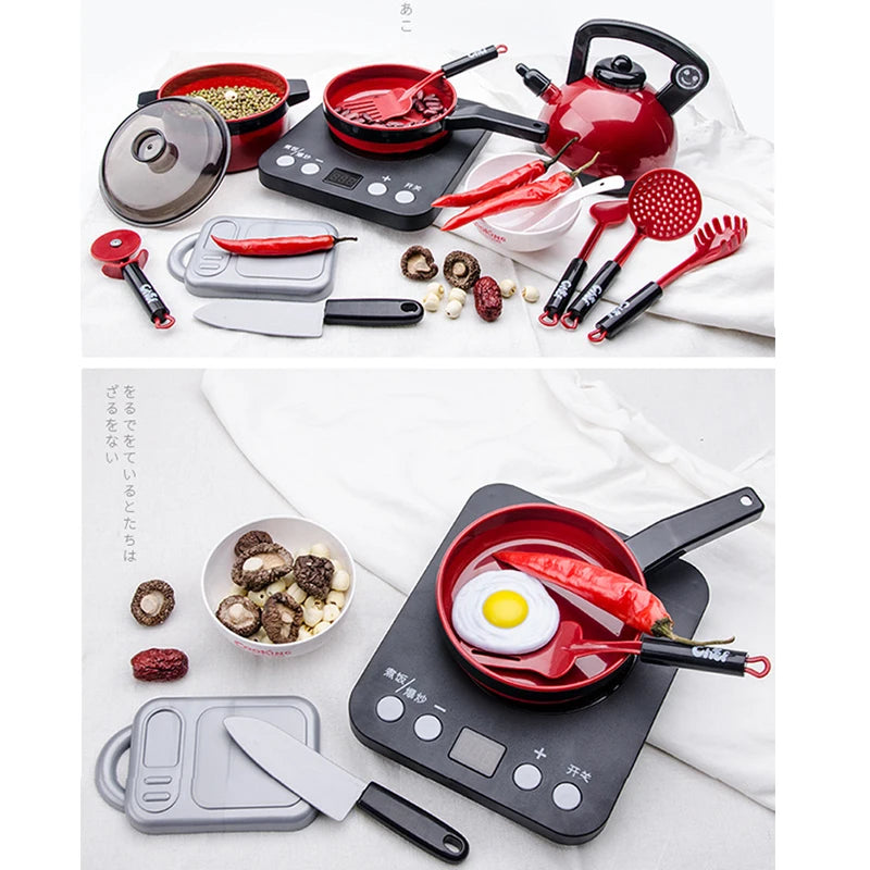 Kitchen Toys Set Kitchen Utensils Children's Simulation Education Pretend Play For Kids Girl Cooking Baby Cutting Fruit Cooking