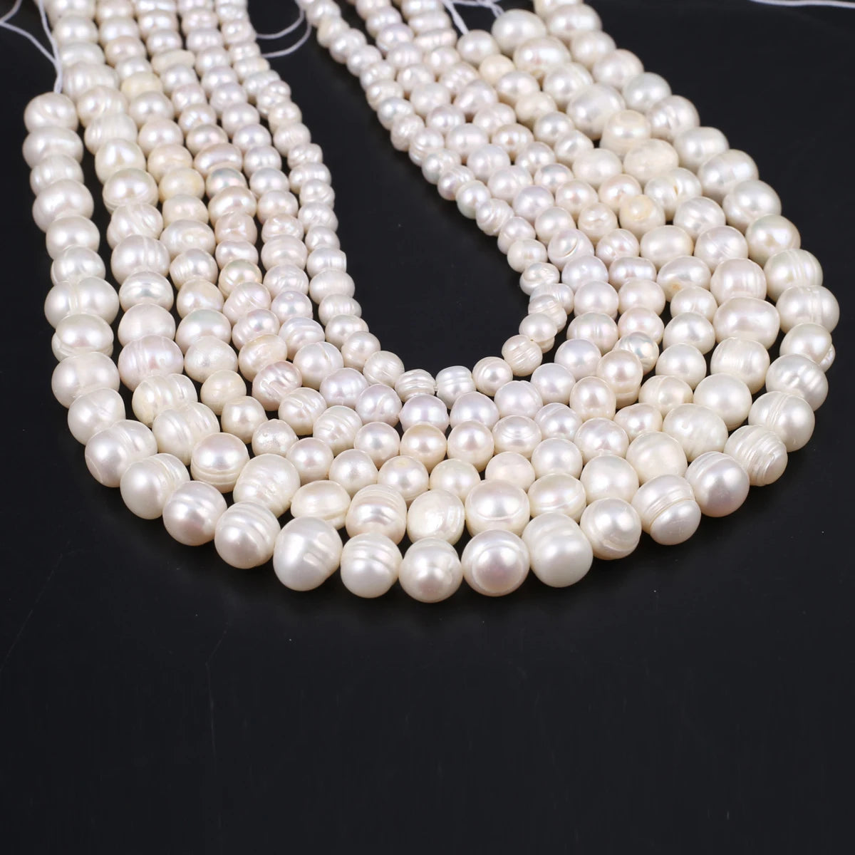 Natural Freshwater Pearl Beads Rice Round Shape Isolation Loose Beaded for Jewelry Making DIY Bracelet Necklace Accessories Gift - AMULET RING STORE