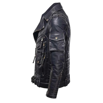fashion Winter Winter Mens Leather Jacket Men Fashion Motorcycle PU Leather Jacket Cool Zipper Pockets Leather Coats Clothing