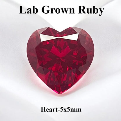 Lab Grown Ruby Pigeon Blood Red Color For Jewelry Diy Making Main Materials Selectable Certificate