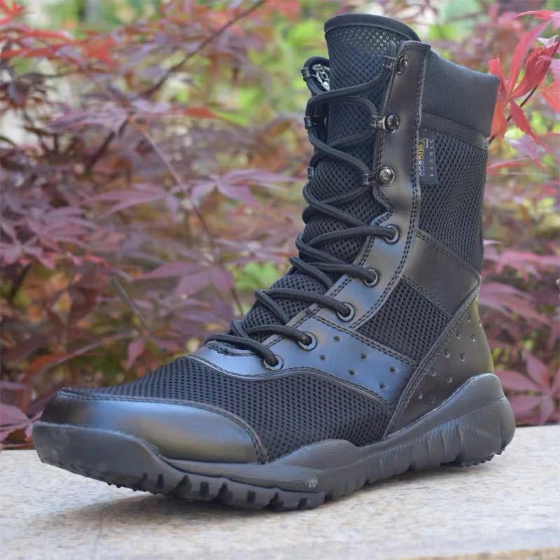 Summer Combat Boot Men Women Climbing Training Lightweight Waterproof Tactical Boots Outdoor Hiking Breathable Mesh Shoes - AMULET RING STORE