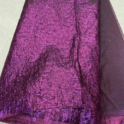 2025HighQuality African Nigerian Tulle Lace Fabric Organza Embroidery Guipure Brocade Jacquard Wedding Dresses Party Gowns 5Yard