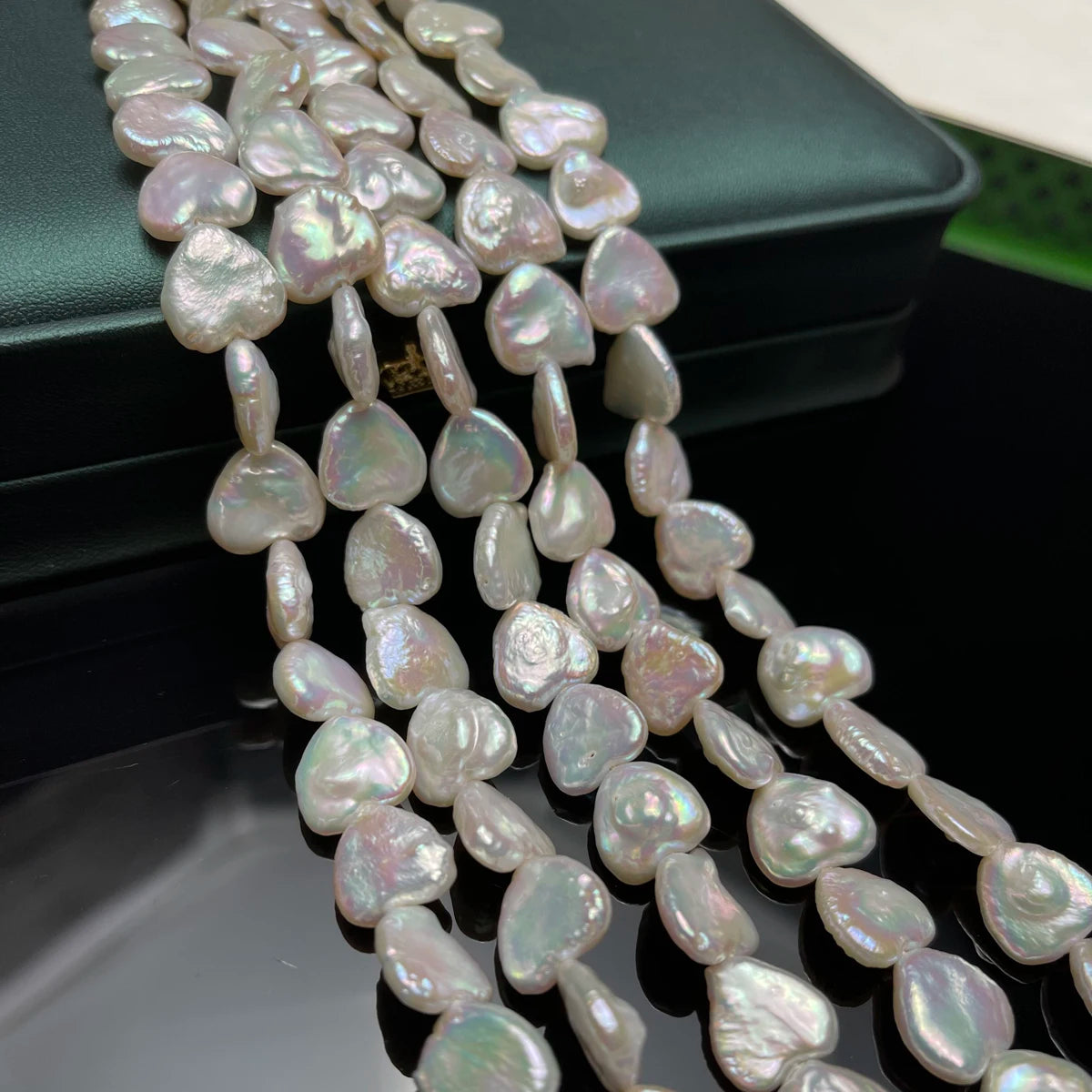 13mm Heart Shaped Baroque Pearl Spacer Beads Natural Freshwater Pearl Beads for Jewelry Making DIY Necklace Bracelet Accessories - AMULET RING STORE