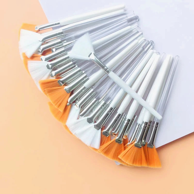 10/20/50pcs Fan Shape Facial Mask Brush Multifunctional Makeup Brushes Essential Oil Women Facial Body Beauty Makeup Tools Brush - AMULET RING STORE