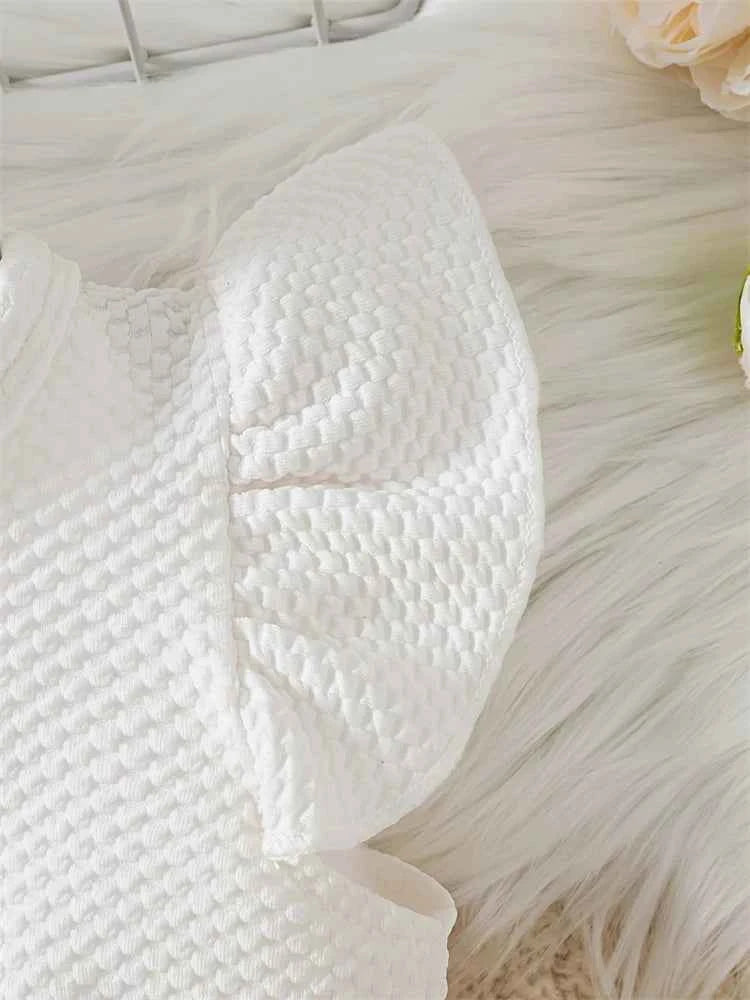 Newborn 2024 Baby Girls Dress Summer Waist Flower Vest Sleeveless Short Top Sweet Girl Lace Mesh Dress