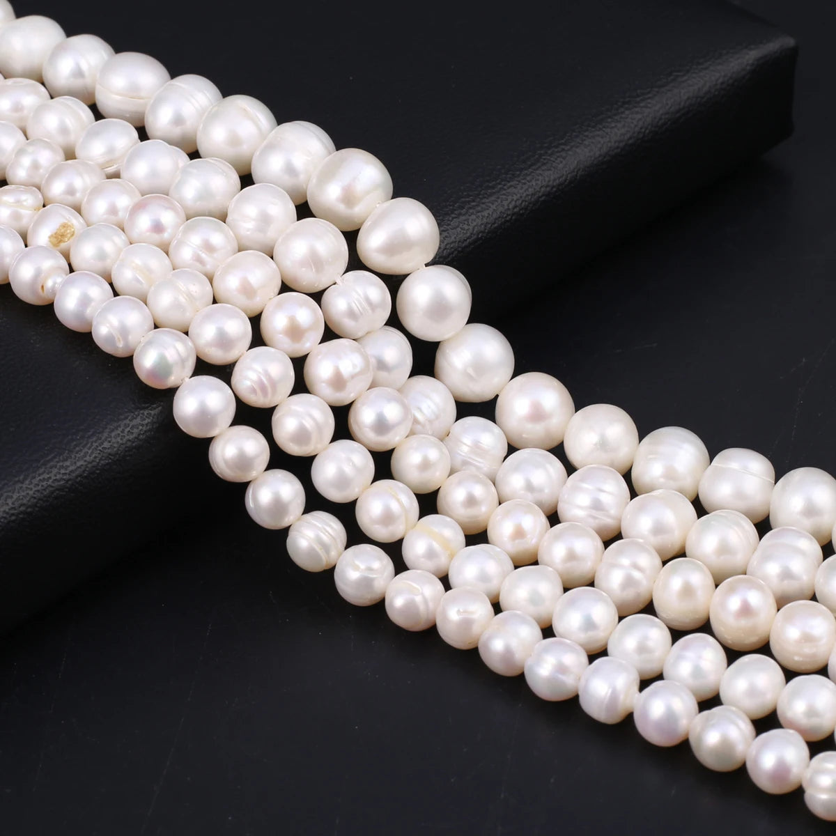 Natural Freshwater Pearl Beads Rice Round Shape Isolation Loose Beaded for Jewelry Making DIY Bracelet Necklace Accessories Gift - AMULET RING STORE