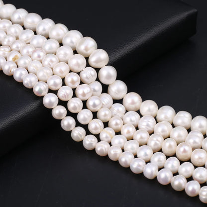 Natural Freshwater Pearl Beads Rice Round Shape Isolation Loose Beaded for Jewelry Making DIY Bracelet Necklace Accessories Gift - AMULET RING STORE