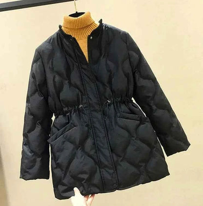 Quilted Padded Overcoat Female Coats Black Duck Down Women's Jacket Thick Padding Long Winter Promotion Offers Elegant Classy In