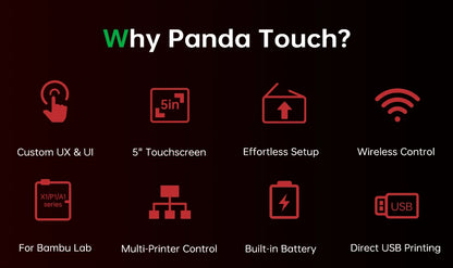 BIGTREETECH Panda Touch 5 Inch Touch Screen Multi-Printer Wireless Control Upgrade For Bambu Lab X1 P1 BambuLab A1 3D Printer
