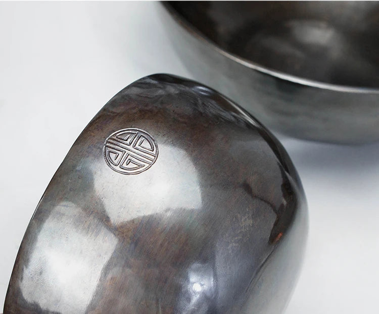 Full Moon Tibetan Singing Bowl Handmade Mindfulness Meditation Nepal Singing Bowls Yoga Chakra Sound Healing Therapy Accessories - AMULET RING STORE