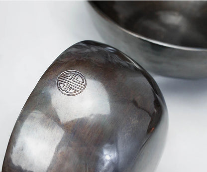 Full Moon Tibetan Singing Bowl Handmade Mindfulness Meditation Nepal Singing Bowls Yoga Chakra Sound Healing Therapy Accessories - AMULET RING STORE