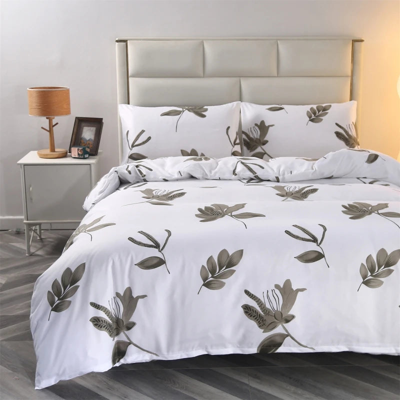 Reversible Summer Blossom Single Twin Full Queen Duvet Cover Set