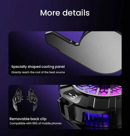 Mobile Phone Semiconductor Cooler "6"Shaped Semiconductor Cooling Fan Radiator for IOS Android SL33 Back-clip Magnetic Heat Sink