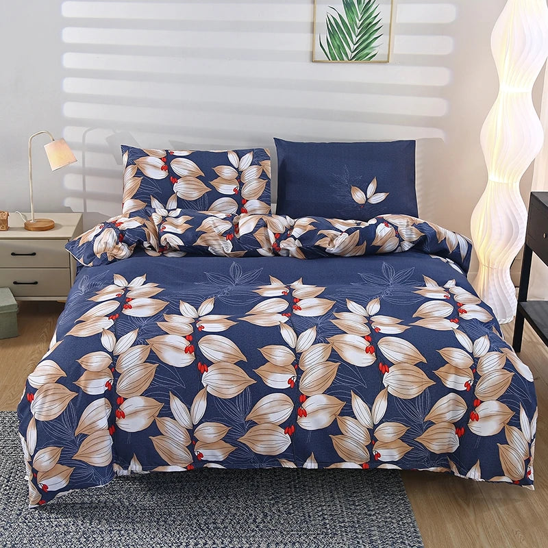 Reversible Summer Blossom Single Twin Full Queen Duvet Cover Set