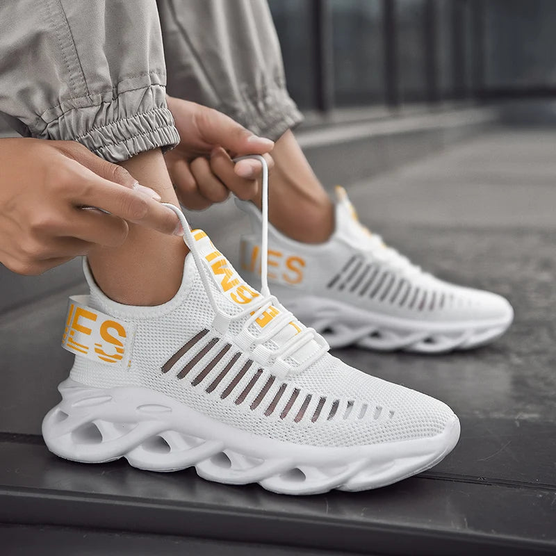 Men Shoes Comfortable Sneakers Breathable Running Shoes For Women Mesh Tennis Sports Shoes Outdoor Air Waling Casual - AMULET RING STORE