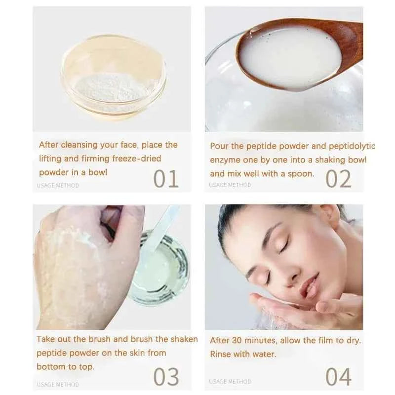Collagen Hyaluronic Acid Face Mask DIY Hyaluronic acid V Face Lifting Firming Whitening Mask Fine Lines Anti-wrinkle Skin Care