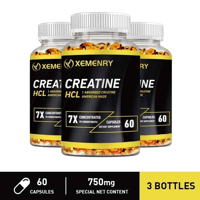 Creatine HCl Capsules - Pre-workout Creatine To Help Build Muscle, Cognitive Function, Muscle Strength and Energy Production - AMULET RING STORE
