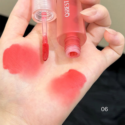 Qibest 6 Colors Velvet Matte Liquid Lipstick Long-Lasting Waterproof Lip Mud Sexy Red Lipgloss Beauty Women Cosmetics Lip Tint - AMULET RING STORE